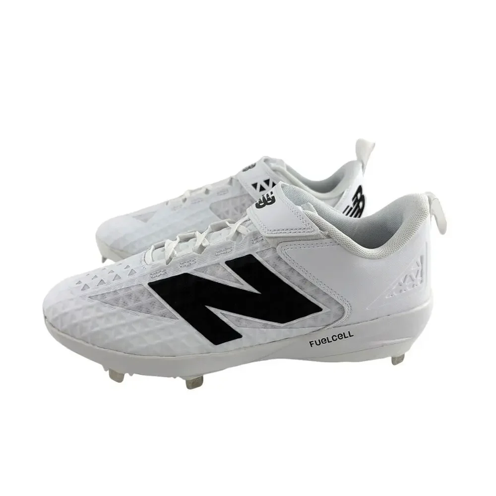 New Balance Unisex White Black FuelCell 4040 v8 Cleat Shoes Size M's 10.5/W's 12